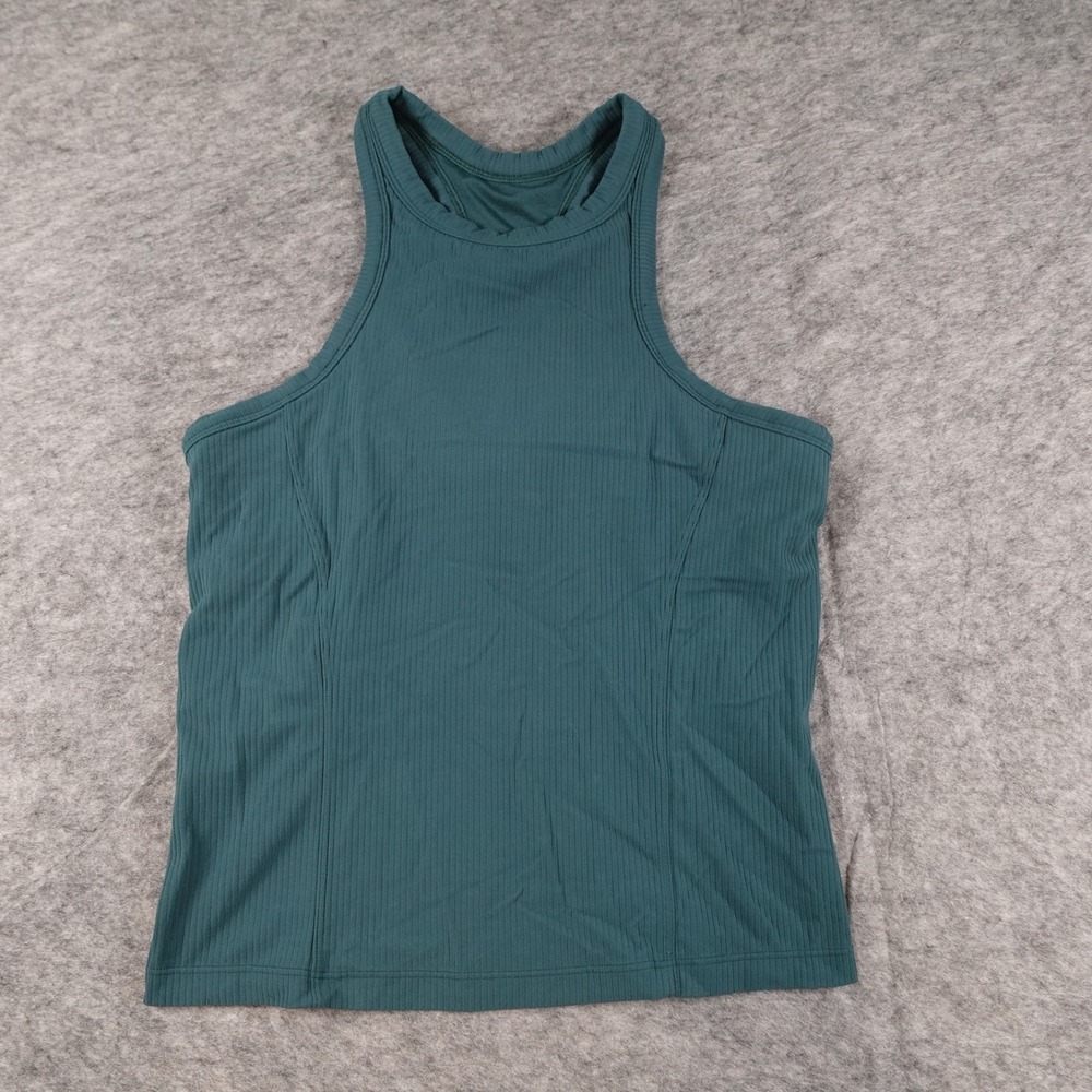 lululemon athletica Teal Ribbed High-Neck Tank Top